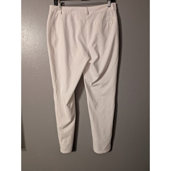 Slazenger Women’s Golf Pants Size 8 White Stretch Activewear Slit Hem Pockets - Picture 3 of 9